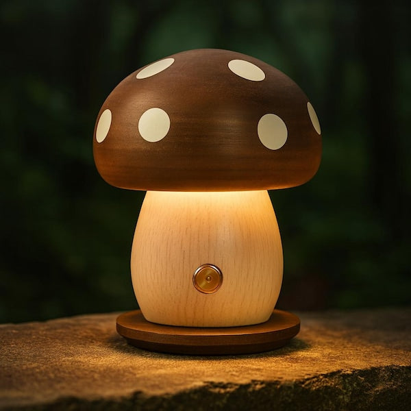 Mushroom Table Lamp — Fairycore Nightstand Glow