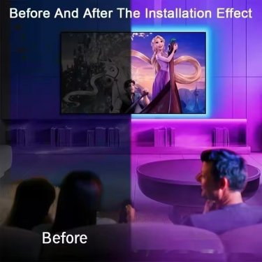 RGB LED Strip Lights 16.4ft — Bluetooth App & Remote Control